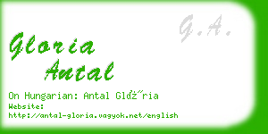 gloria antal business card